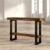 Parsons Walnut Top & Brass Base 48X16 Console Tables (Photo 7 of 25)