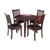 Adan 5 Piece Solid Wood Dining Sets (Set of 5) (Photo 15 of 25)