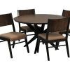 Jaxon Grey 5 Piece Round Extension Dining Sets With Upholstered Chairs (Photo 18 of 25)