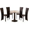 Round Black Glass Dining Tables and 4 Chairs (Photo 24 of 25)