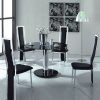 Round Black Glass Dining Tables and Chairs (Photo 5 of 25)