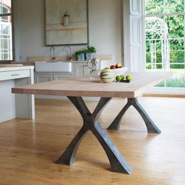 The 25 Best Collection of Dining Tables with Metal Legs Wood Top