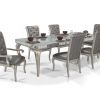 Valencia 5 Piece Round Dining Sets With Uph Seat Side Chairs (Photo 25 of 25)