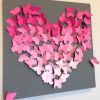 Pink Butterfly Wall Art (Photo 7 of 20)