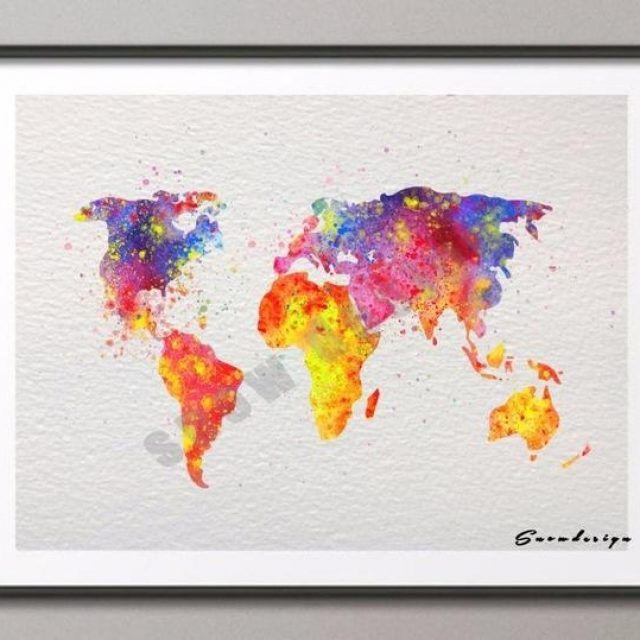  Best 20+ of World Map Wall Art Print