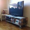Wooden Tv Stand With Wheels (Photo 4 of 20)