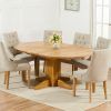 Round Extending Oak Dining Tables and Chairs (Photo 1 of 25)