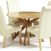 Cream Faux Leather Dining Chairs (Photo 14 of 25)