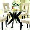 Round Black Glass Dining Tables and 4 Chairs (Photo 20 of 25)