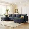 Modern U-Shape Sectional Sofas in Gray (Photo 14 of 15)