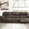 Faux Leather Sofas in Chocolate Brown (Photo 11 of 15)