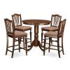 Jaxon Grey 5 Piece Round Extension Dining Sets With Wood Chairs (Photo 12 of 25)