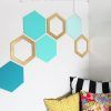 Teal Hexagons Wall Art (Photo 3 of 15)