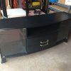 Wide Tv Stands Entertainment Center Columbia Walnut/Black (Photo 10 of 15)