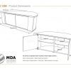 57'' Tv Stands With Open Glass Shelves Gray & Black Finsh (Photo 7 of 13)