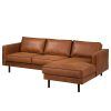 Florence Mid Century Modern Right Sectional Sofas Cognac Tan (Photo 2 of 15)