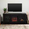 Boston 01 Electric Fireplace Modern 79" Tv Stands (Photo 12 of 15)