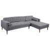 Element Right-Side Chaise Sectional Sofas in Dark Gray Linen and Walnut Legs (Photo 8 of 15)