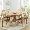 Round Oak Extendable Dining Tables and Chairs (Photo 5 of 25)