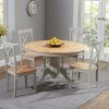 Round Oak Dining Tables and 4 Chairs (Photo 24 of 25)