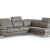 Tenny Dark Grey 2 Piece Left Facing Chaise Sectionals With 2 Headrest (Photo 10 of 25)