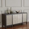 Gunmetal Perforated Brass Media Console Tables (Photo 6 of 16)