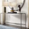 Parsons Clear Glass Top & Brass Base 48X16 Console Tables (Photo 21 of 25)