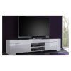 Contemporary White Tv Stand With Glass Shelves (Photo 7120 of 7825)