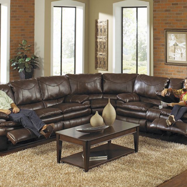 2024 Latest Sectional Sofas with Recliners Leather