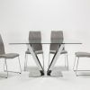 Glass and Stainless Steel Dining Tables (Photo 9 of 25)