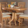 Round Extending Oak Dining Tables and Chairs (Photo 5 of 25)
