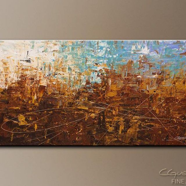 20 Collection of Blue and Brown Abstract Wall Art