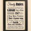 Family Rules Wall Art (Photo 9 of 20)