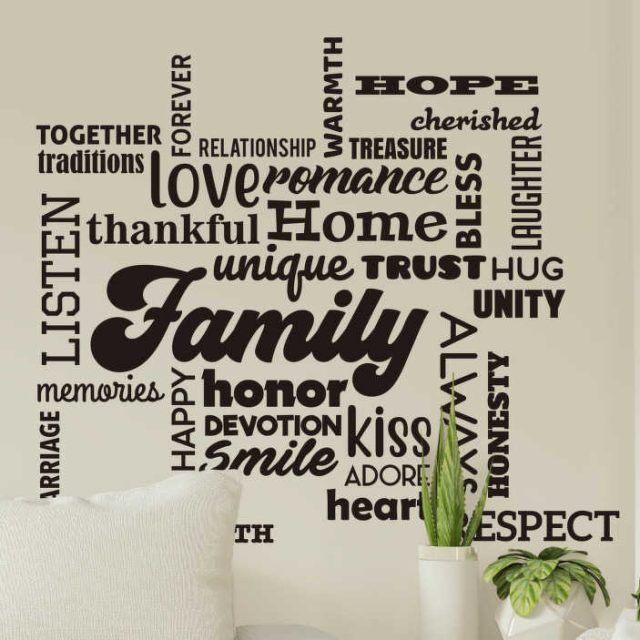 15 The Best Family Word Wall Art