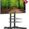 Easyfashion Adjustable Rolling Tv Stands for Flat Panel Tvs (Photo 8 of 15)