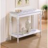 Hand Carved White Wash Console Tables (Photo 21 of 25)