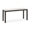 Parsons Clear Glass Top & Elm Base 48X16 Console Tables (Photo 15 of 25)
