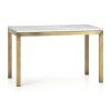 Parsons White Marble Top & Dark Steel Base 48X16 Console Tables (Photo 4 of 25)