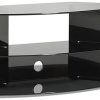 Most Popular Techlink Bench Corner Tv Stands inside Techlink B6B Bench Piano Gloss Black With Smoked Glass Corner Tv (Photo 7012 of 7825)