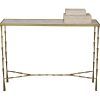 Parsons Travertine Top & Brass Base 48X16 Console Tables (Photo 14 of 25)