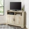 Wood Corner Storage Console Tv Stands for Tvs Up to 55" White (Photo 1 of 15)