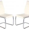 Cream Faux Leather Dining Chairs (Photo 3 of 25)