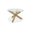 Round Glass Dining Tables With Oak Legs (Photo 11 of 25)