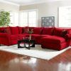 Red Leather Sectionals With Ottoman (Photo 2 of 10)
