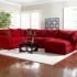 2024 Latest Red Leather Sectionals with Chaise