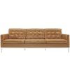 Florence Knoll Leather Sofas (Photo 3 of 20)