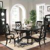 Caira Black 5 Piece Round Dining Sets With Diamond Back Side Chairs (Photo 13 of 25)