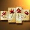 Red Flowers Canvas Wall Art (Photo 12 of 15)