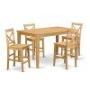 Hanska Wooden 5 Piece Counter Height Dining Table Sets (Set of 5) (Photo 24 of 25)