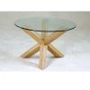 Round Glass and Oak Dining Tables (Photo 22 of 25)